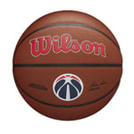 Wilson Basketball, Team Alliance Model, WASHIGNTON WIZARDS, Indoor/Outdoor, Mixed Leather, Size: 7