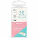 The Edge Nails The Edge - False Nail Tips - C Curve (Size 4) (50 Nail Tips)