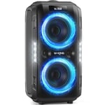 W-KING 250W PEAK Enceinte Bluetooth Puissante Grand, Massif 120 dB/12 Basses Personnalisées, V5.3 Party Haut-parleur Bluetooth, Basses Extra/caisson de basses 6,5", IPX5/LED/MIC& Guitare IN/USB/TF/AUX