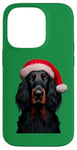 iPhone 14 Pro Gordon Setter With Santa Hat Christmas Dog Owner Lover Xmas Case