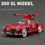 1:24 300SL 1936 Classic Car metalliseos automalli Ääni ja valo Vedettävä takaisin Lasten Lelu Keräilykohteet Syntymäpäivälahja