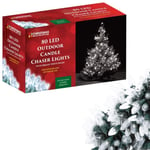 80 LED Outdoor Candle Chaser White Ultra Bright Christmas String Garden Lights