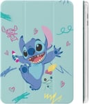 Stitch Pu Ipad Case 2020 Antichoc Veille/Réveil Automatique Ipad 10.2 Pouces Réglage De L'angle Mignon Transparent Personnage Housse De Protection