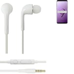 Headphones for Samsung Galaxy S9 Exynos headset in ear plug white