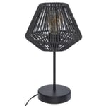 Lampe à poser corde (h 34 cm - Noir)