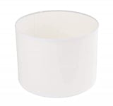 Rayher Hobby 2308302 Abat-jour, rond, diamètre 25 cm, hauteur 15 cm, 100 % polyester, pour lampe à poser ou à suspendre, également à peindre et à coller, blanc