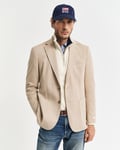 GANT - Slim fit jersey blazer til herre dark khaki