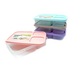 PARENCE.- Lunch Box à 3 Compartiments avec Couvercle/Adapté Micro ondes, Lave Vaisselle - Boîte à Repas en Plastique - 1,2L /21 * 14,5cm - Lunchbox, boite bento Couleur aléatoire