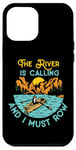 iPhone 12 Pro Max Rowing Row Boat Retro Vintage The River Is Calling And I Case