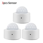 Tuya Zigbee-Capteur de mouvement humain,détecteur de mouvement PIR,sécurité Smart Life nous-mêmes avec Alexa Google Home - Type 3pcs(need gateway)