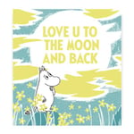 Moomin - Mummi kort dobbelt Love you to the moon and back blå