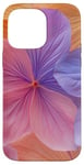 Coque pour iPhone 14 Pro Max Mélange floral romantique dans des tons orange chaud et bleu froid