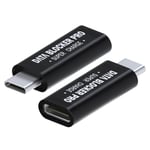 USB-C Data Blocker [2 Pack] Protect Against Juice Jacking Refuse Hacking Black