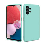 HSP Coque pour Samsung Galaxy A13 4G [Anti-poussière] étui de Protection en Silicone TPU Premium | Résistant aux Chocs | Protecteur d'écran et de caméra | Housse Ajustement Parfait Mat | Turquoise