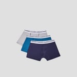 DIM - lot 3 boxers dim bleu homme