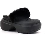 Bottines Crocs  Stomp Lined Clog Ciabatta Pelo Donna Nero 208546-001