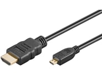 Goobay Series 2.0 High Speed Micro Hdmi™ Kabel Mit Ethernet (4K/60Hz), 2 M, Schwarz - Hdmi™-Stecker (Typ A) > Hdmi™ Micro-Stecker (Typ D) (53785)