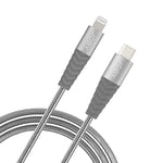 JOBY USB-C Lightning Cable, 2m Length, Space Gray, Compatible with iPhone, iPad and iPod, MFi Certified