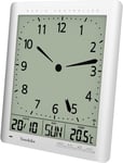 Youshiko Radio Control ( UK Version ) Digital Analog Style Silent Wall Clock