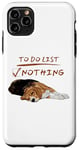 iPhone 11 Pro Max Cute beagle lazy sleeping Dog Lover to do list nothing Case