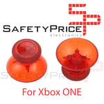 2x ANALOG JOYSTICK XBOX ONE STICK RED CLEAR BUTTON CONTROLLER L3 R3