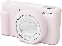 ZV-1F Étui de Protection en Silicone Souple pour Appareil Photo Sony ZV1F ZV-1F Vlog et Appareil Photo ZV-1 Mark II, Coque en Caoutchouc légère pour Sony ZV1F / ZV-1 II/ZV-1M2 ¿ Rose Clair