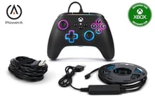 Manette filaire à palettes PowerA à led officielle Xbox Series S / X -  Spectra Edition
