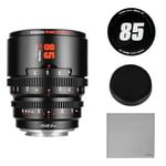 7artisans Objectif cinéma Professionnel T2.1 85 mm, Cadre S35 Compatible avec Monture Canon RF-S pour Red Komodo/Komodo X/Canon C70/R7/R50/R85 (Noir)