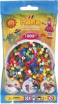 SACHET DE 1000 PERLES A REPASSER HAMA MIDI COULEURS ASSORTIES - LOISIRS CREATIFS