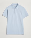 Sunspel Supima Cotton Short Sleeve Pique Polo Blue Mist