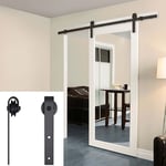 SKECTEN 8ft/244 cm Kit de Rail de Porte Coulissante Système de Porte suspendue pour garage cuisine chambre