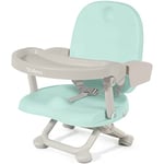 YOLEO Réhausseur Chaise Enfant Pliable, Chaise Haute Bébé Portable, Rehausseur Siège Bébé, Bébé Chaise repas en Hauteur Réglable, Plateau Amovible, 6 mois à 3 ans, Vert