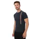 Emporio Armani Mens Loungewear T-Shirt in Navy Cotton - Size Medium