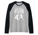 4th Birthday Table Tennis player 4 Years Old Raglan Baseball Tee