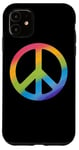 Coque pour iPhone 11 Pretty Colors Panneau de paix arc-en-ciel