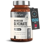 Chelated Magnesium Glycinate 300mg Elemental Magnesium (1500mg Magnesium Bisglycinate) 180 Magnesium Capsules x2 Day, High Strength Magnesium Supplements for Sleep, VitaBright Pure Magnesium Glycinate