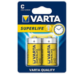 Varta 2014 - 2 kpl Sinkki-hiiliparisto SUPERLIFE C 1,5V