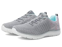 Skechers Femme Virtue Basket, Gris Multicolore, 39 EU