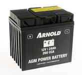 Batterie AZ104/AGM 12-24 pour tracteur tondeuse - +terminal gauche
