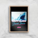 Jaws Amity Island Shark Tours Giclee Art Print - A2 - Wooden Frame