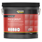 Everbuild 703 Fix And Grout Tile Adhesive – Ready Mixed – Anti-Mould – Water Resistant – High Strength – Brilliant White – 7.5kg