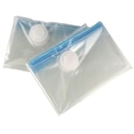 Fackelmann 67990 Lot de 2 housses de rangement sous vide, Housse de rangement, Sac rangement sous vide, Plastique, Transparent, 70 cm x 10 cm