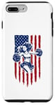 Coque pour iPhone 7 Plus/8 Plus Drapeau américain de pom-pom girl pour pom-pom girl drapeau américain