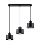 Sollux Savar Lustre – Lustres pour Chambre à Coucher – Lustres à LED pour Salon – Plafonniers pour Couloir – Lustres Modernes – Noir – 50-60Hz ~220-23