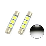 C5W  28mm Led 6000K spollampa smal modell 2-pack