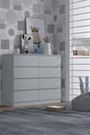 8 Drawer Matt Grey Chest Of Drawers - Stora