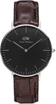 Daniel Wellington Classic Black York Sølvfarvet 36mm DW00100146