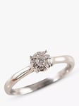 E.W Adams 18ct White Gold Diamond Cluster Ring, N