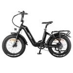 Fafrees F20 Master E-Bike 20*4.0 Pouces Pneu Pneumatique 500w Entraînement Arrière 25 Km/H Vitesse Maximale 48 V 22.5ah Batterie 140-160 Km Portée Noir