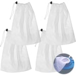 4 Sacs de Nettoyage de Piscine, Sacs filtrants en Maille Fine pour aspirateur de Piscine, Sacs en Maille avec Cordon de Traction et de Verrouillage